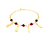 Product Name: 4 Figa Hand Charms Bracelet | Spiritual Protection & Luck
Description: A bracelet made of 14k gold-filled interconnected links, adorned with dangling gold Foot charms and black beads, enhanced by symmetrically placed Figa hand charms to offer spiritual protection.